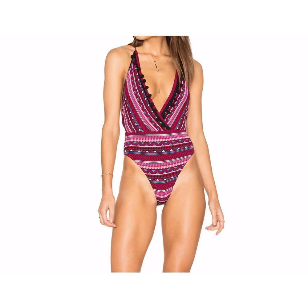 NEW SOAH women's aria one piece tribal in red